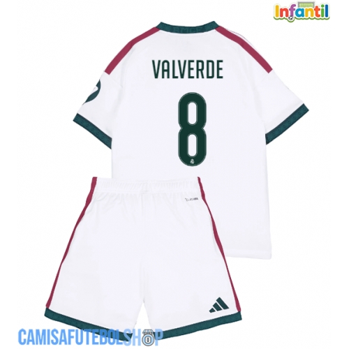 Camisa de time de futebol Real Madrid Federico Valverde #8 Replicas 1º Equipamento Infantil 2026-27 Manga Curta (+ Calças curtas)